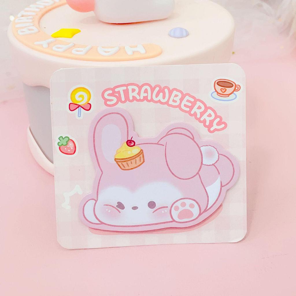 Charming Japanese-Style Sticker Set: Cartoon, Student, Portable, Irregular-Shaped Sticky Notes for Office & Home