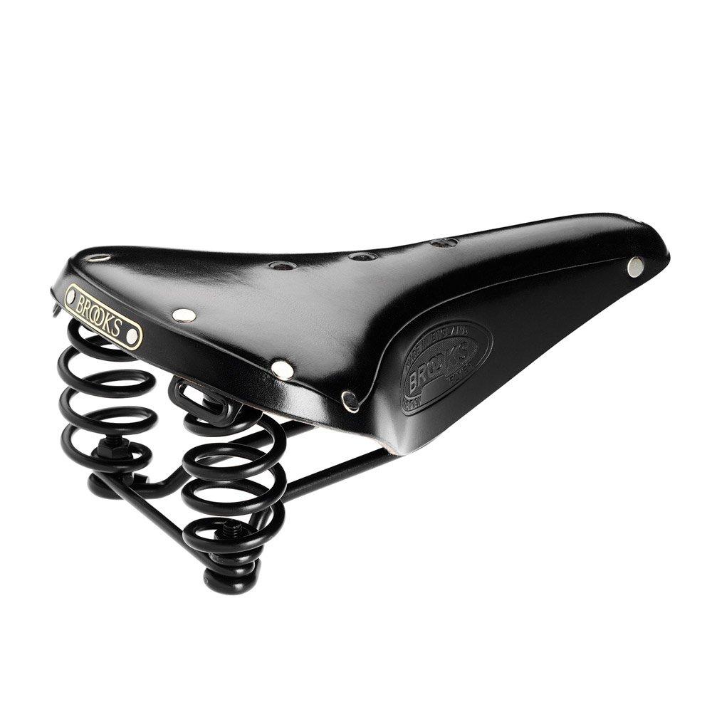 BROOKS Traditional leather saddle B17 with model FLYER BLACK Japanese (Brooks) springs, [Genuine product] чёрный