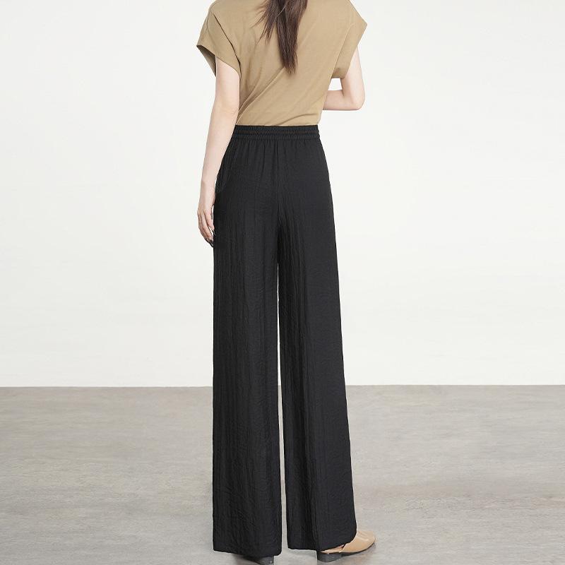 Summer New Arrival High-waisted Thin Tube Floor-mopping Trousers