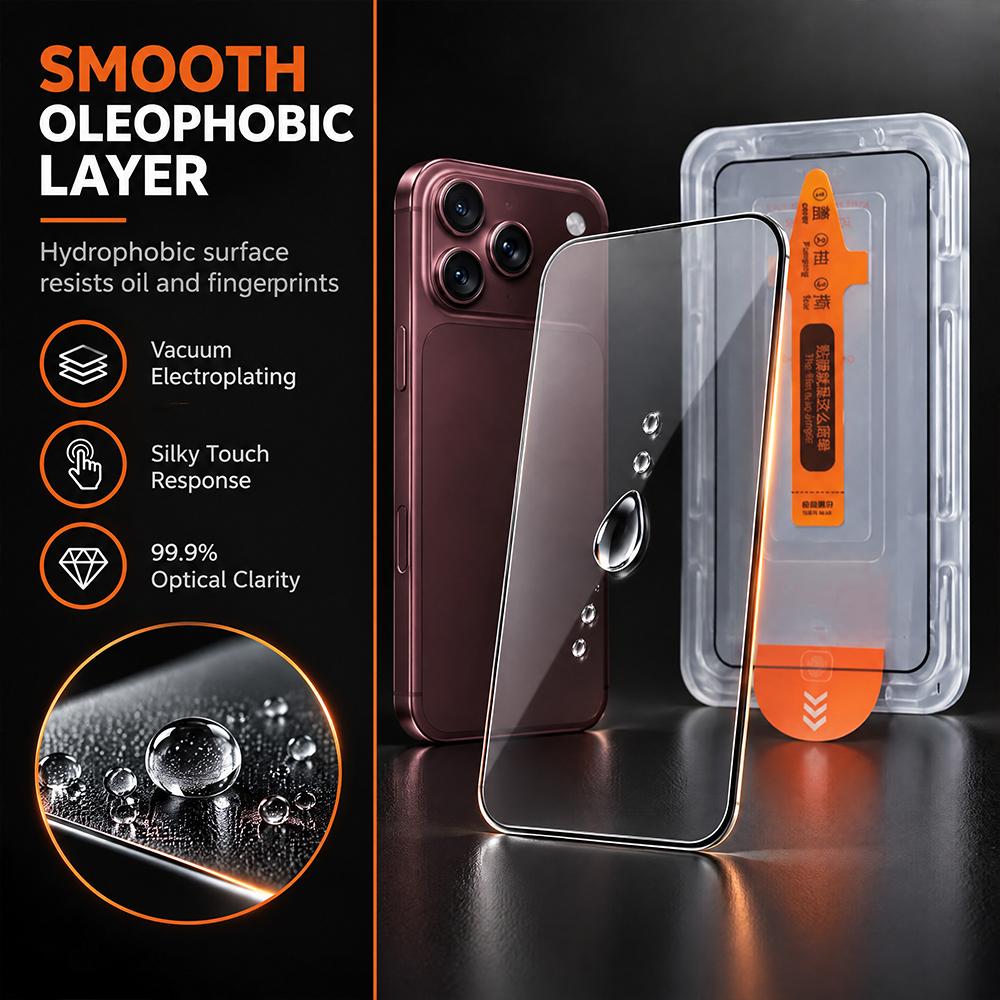 Tempered Glass Screen Protector for iPhone 18 Pro Max/18 Pro 9H HD Clear Full Cover Film with Auto Dust Removal Alignment Tray2