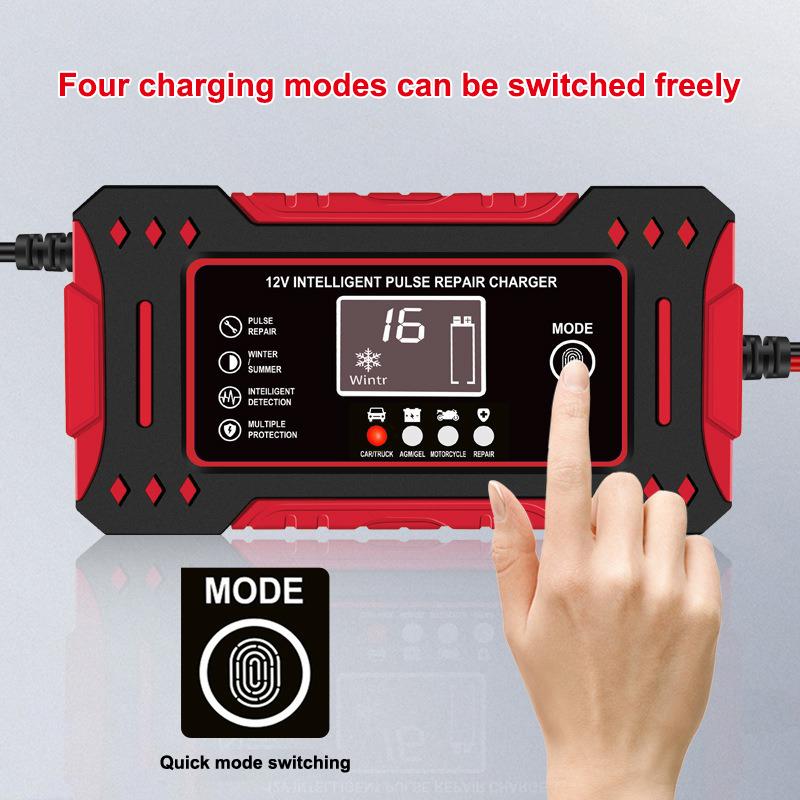 Battery Repair Lcd Display 6A 12V Intelligent Car Battery Charger Car And Motorcycle Battery Charging Unit Lead-Acid