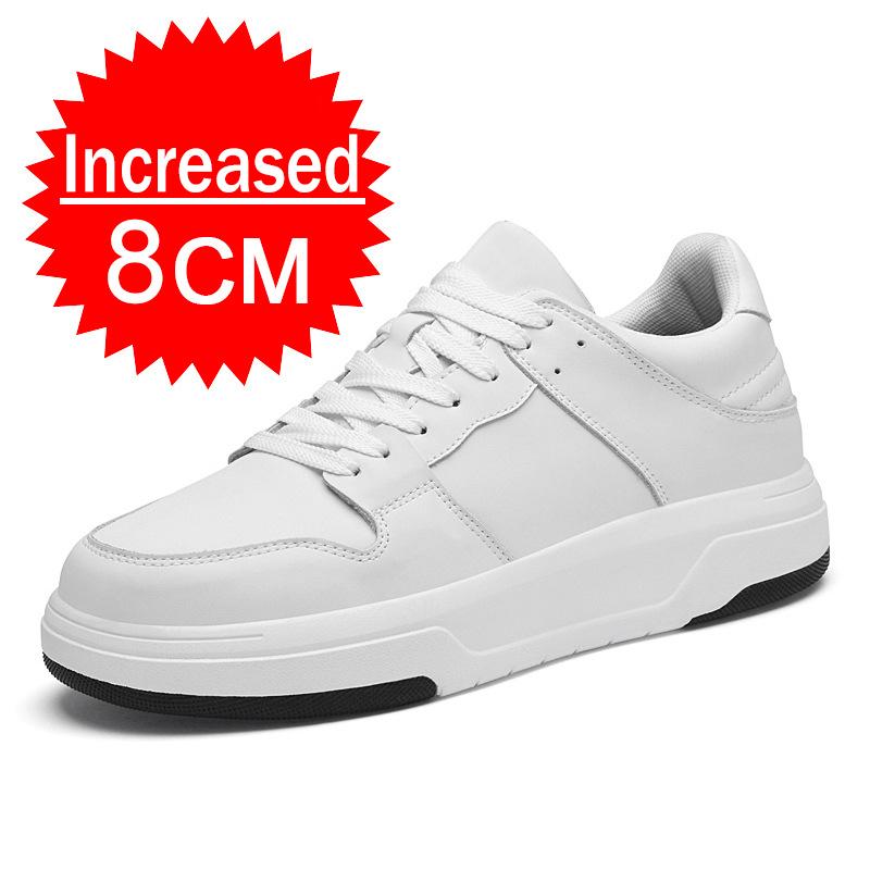 

Повседневная мужская обувь из натуральной кожи с внутренним увеличением роста 6/8 см, невидимая толстая спортивная обувь, кроссовки для улицы, большой размер 45 40