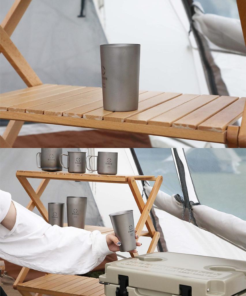 Titanium Tumbler Double300 Tumbler Titanium 300ml Titanium Tumbler Cup Titanium Cup Double Titanium Outdoor Stylish Camping Double Wall Titanium