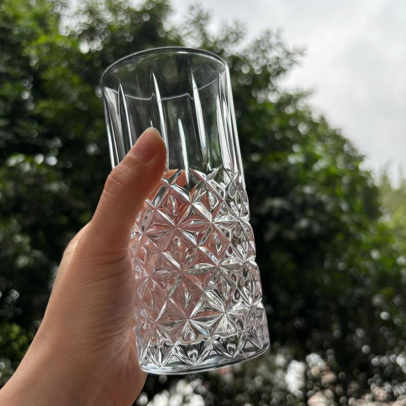 310ml/320ml Glass Diamond Coffee Cups Termos Household Water Bottle Wine Glasses Luxury Beverage Cup Juice Cup Wholesale Cups