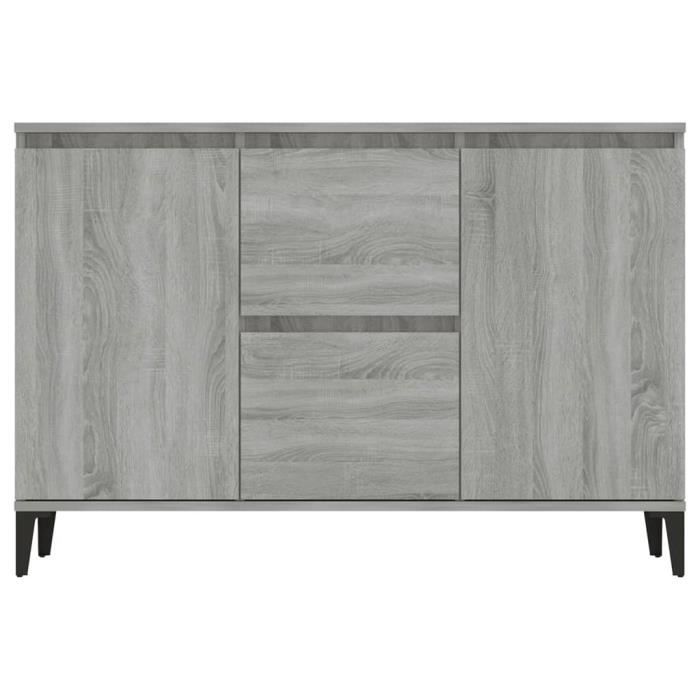 Low Sideboard - VIDAXL - Sonoma - 2 Doors - 2 Drawers - Engineered Wood - Grey
