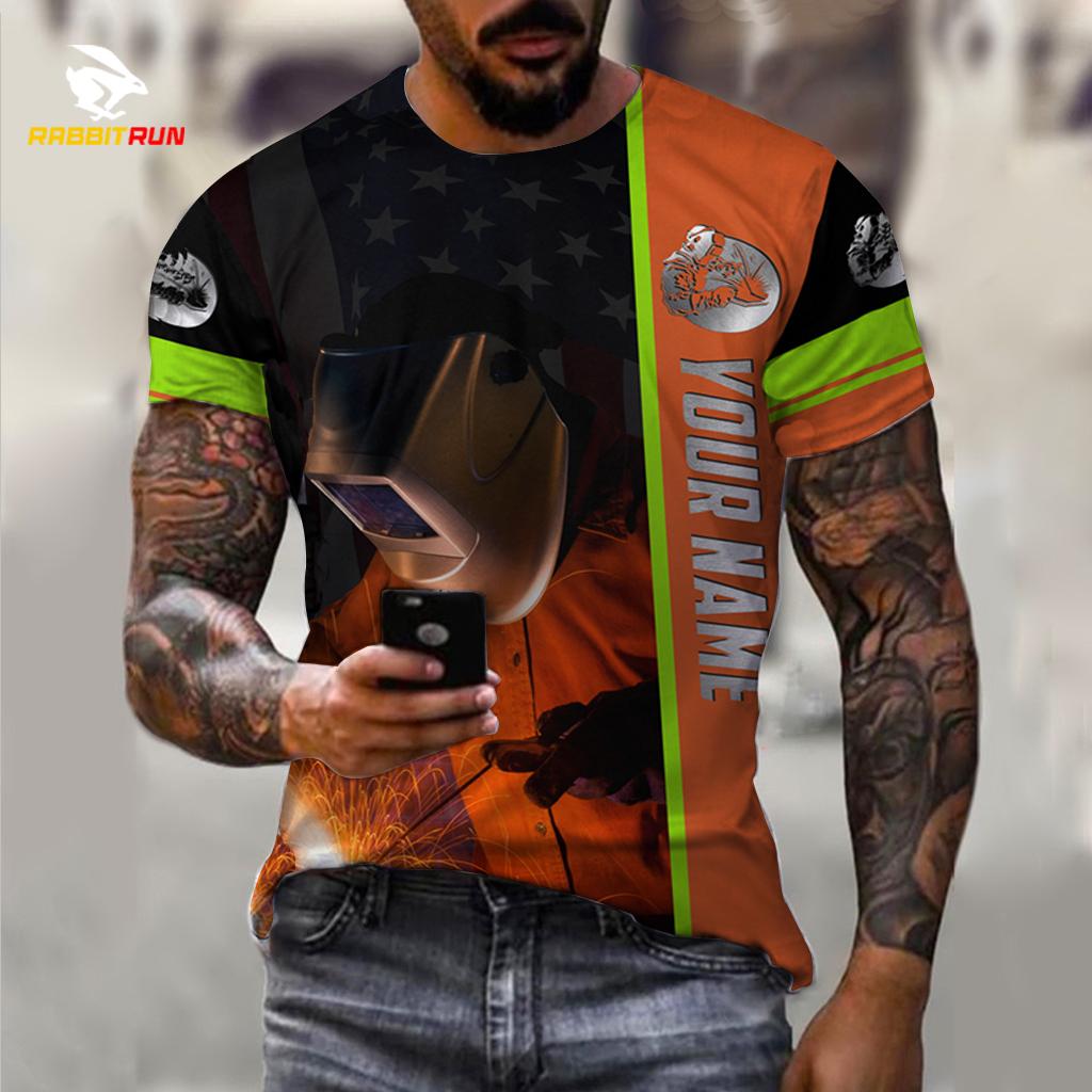 Tricou grafic Tricou pentru bărbați cu sudor pentru bărbați Îmbrăcăminte Cămașă grafică supradimensionată Imprimat 3D cu mânecă scurtă Topuri casual de vară