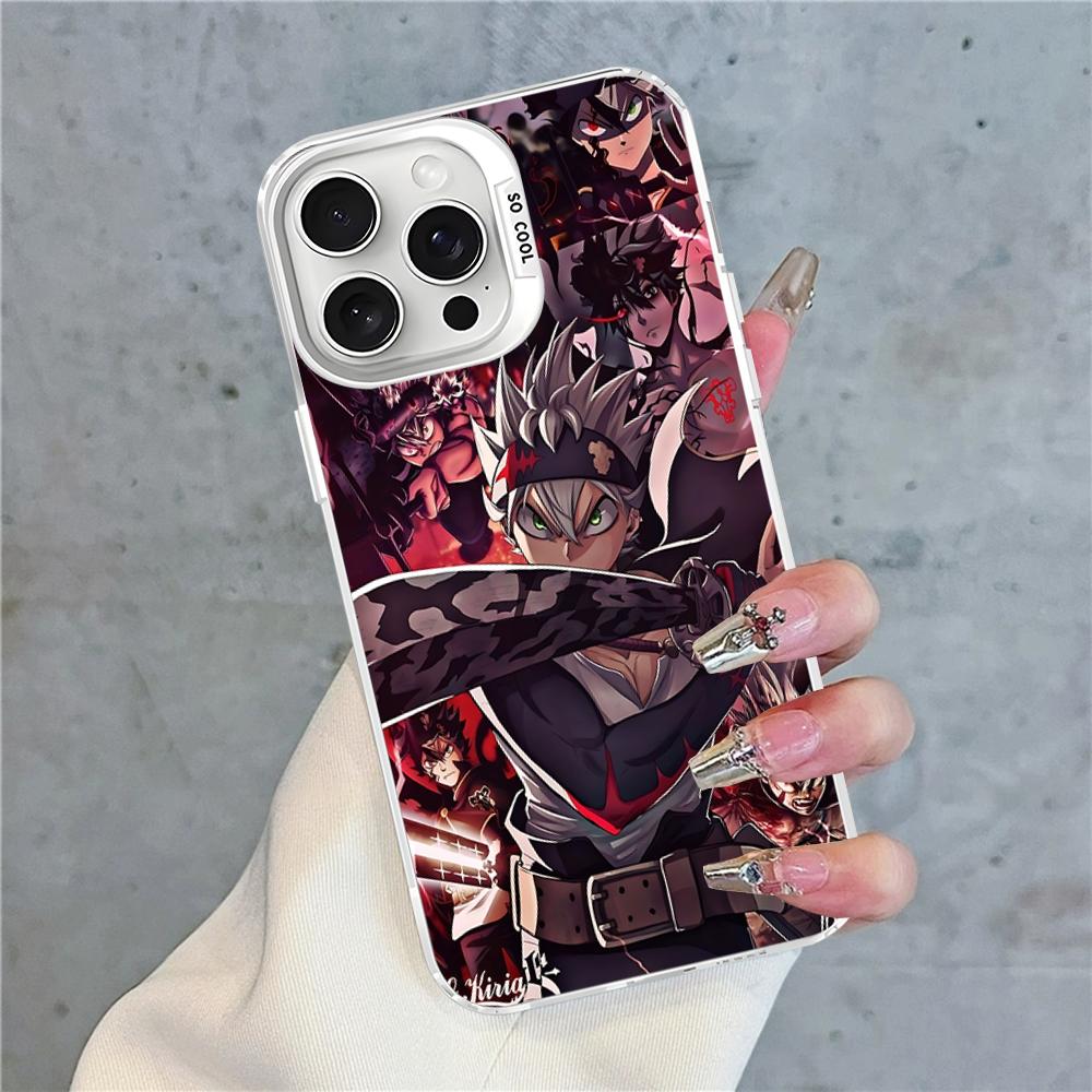 Black Clover Phone Case For IPhone 16 15 14 13 12 11 Pro Max X XR XSMAX 8 7 Plus Matte Shockproof Back Cover