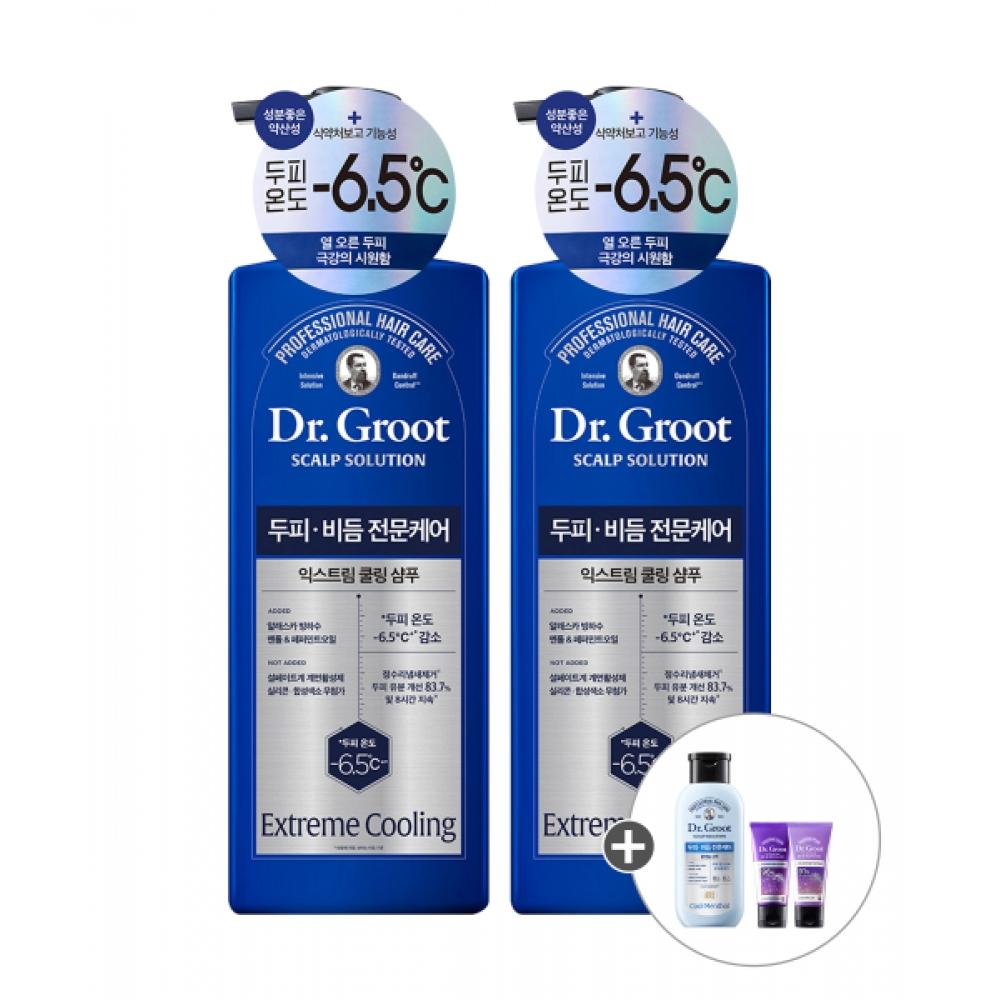 Dr.groot Scalp Solution EXtreme Cooling Shampoo 700ml X 2 + eXtra Gift NONE