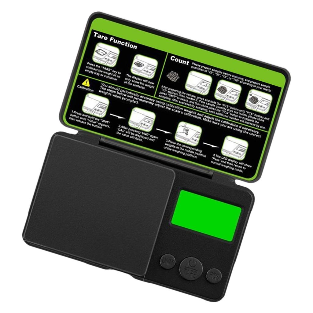 Mini Accuracy Scale 0.01g Accuracy LCD Backlit Display for Gold Jewelry Weighing in Low Light Conditions