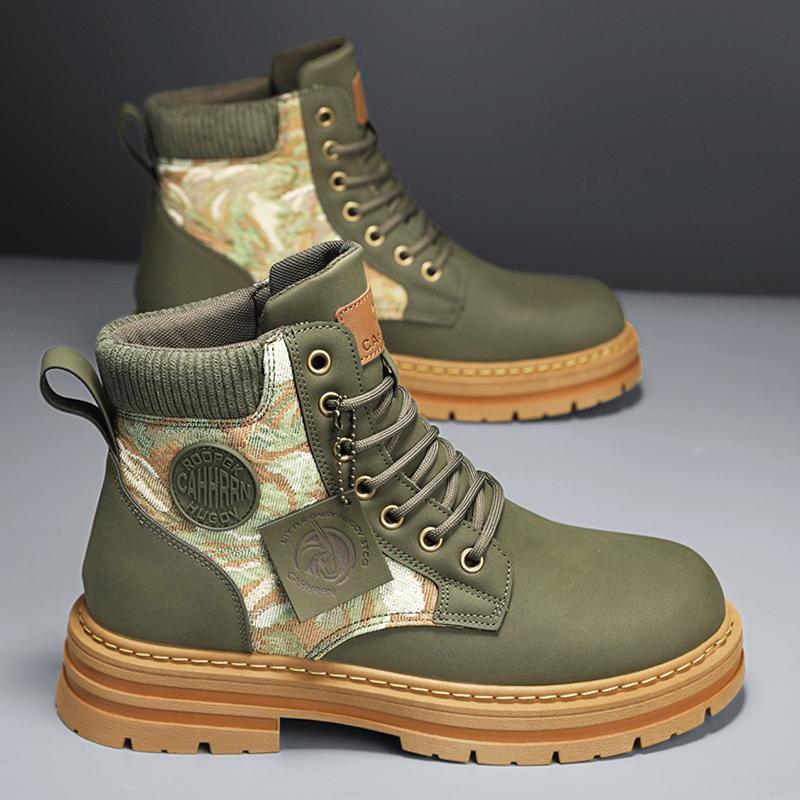 Fashion CYYTL Mens Boots Ankle Cowboy Combat Winter Tactical Motorcycle Chelsea Casual Shoes Leather Work Outdoor Hiking Designer Luxury