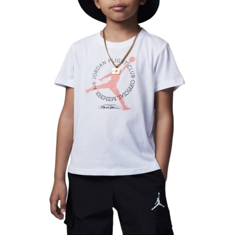 (PS) Air Jordan Flight T-shirt and Shorts White Kids FQ1040-100 L