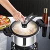 Für Kochen über offener Flamme Schmortopf Meal Prep Küche Kochen Silbrig Schwarz Kochtopf für offene Flamme Küchenzubehör