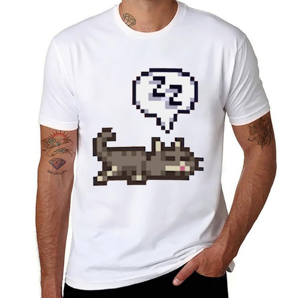 Stardew Valley Sleeping Cat Sploot TShirt cotton t shirt pack anime t shirts for Unisex t shirts for Unisex cotton soft TShirt