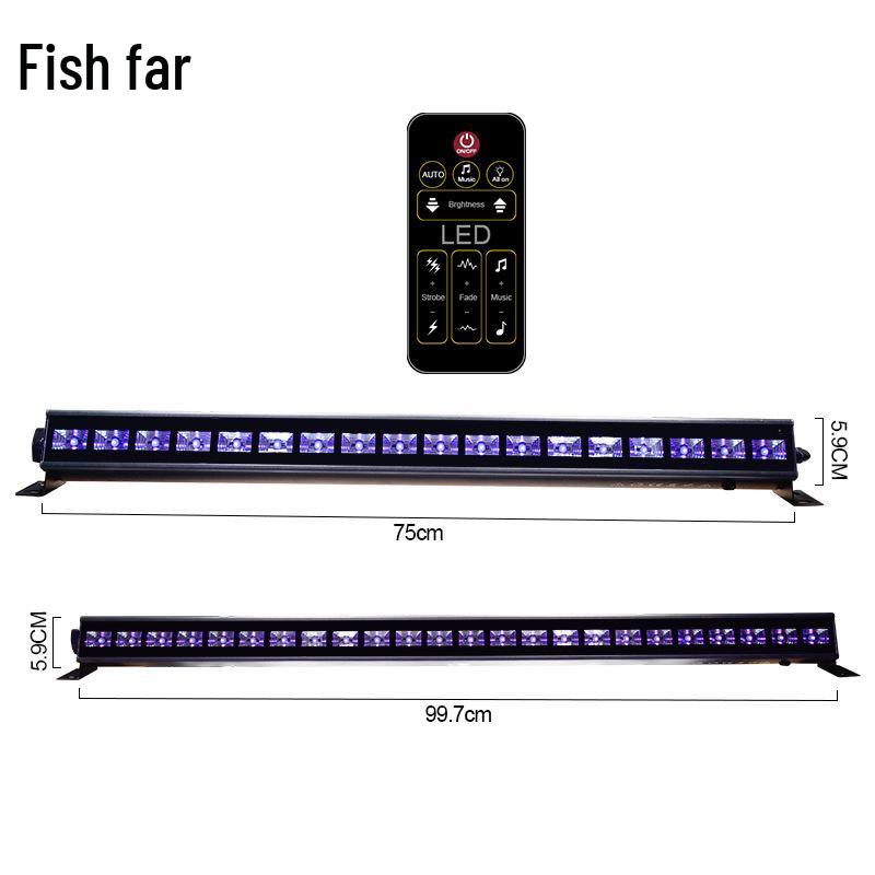 Purple UV LED Strip Lights: Sound-Activated Atmosphere Lighting for Halloween, Haunted Houses, and Stage Decor