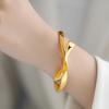 NEW2025 9999 Real Gold 24K Yellow Gold Gold Ribbon Bow Buckle Braceletgold Bracelet