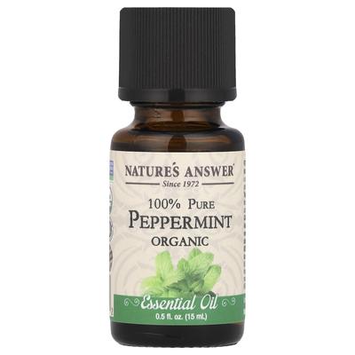 Organic Essential Oil, 100% Pure Peppermint, 0.5 Fl Oz (15 Ml)