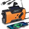 Multifunctional Solar Hand-Crank Emergency Radio with FM and Flashlight
