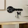 Wrought Iron Black Key Storage Rack, Home Wall, No Punching, Sundries Storage and Finishing Rack