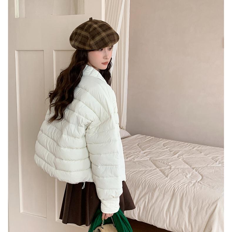 Cappotto Corto Invernale da Donna in Cotone Giacca Calda Leggera Outfit Largo Moda Trendy