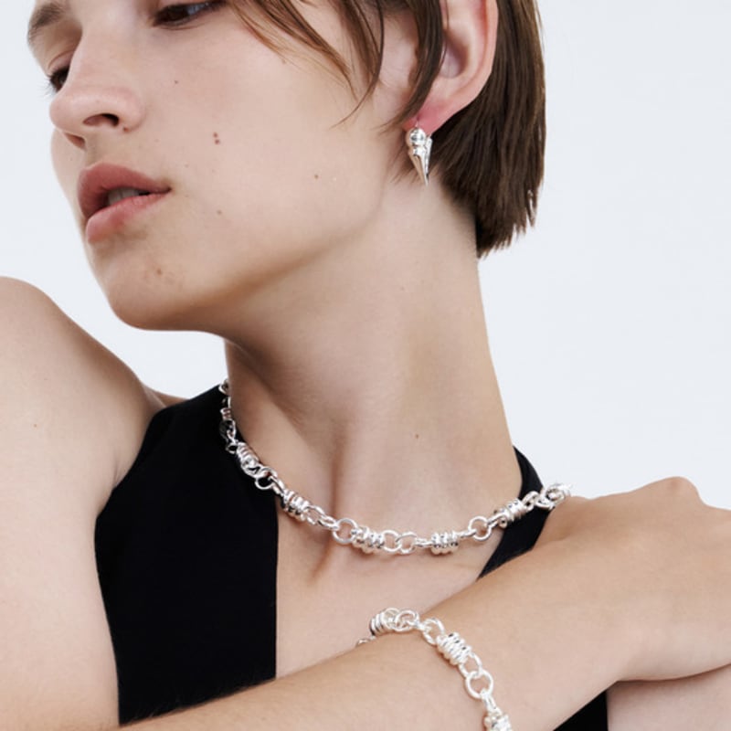 OOV DOUBLE VOLUME RING CHAIN B (Silver)