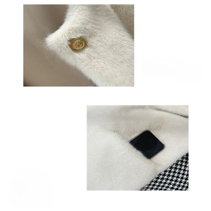 Abrigo de Invierno Grueso de Piel Sintética de Lujo para Mujer Chaqueta de Shearling Ecológica Abrigo Exterior de Moda Trendy