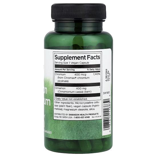 Cinnamon & Chromium, 60 Vegan Capsules