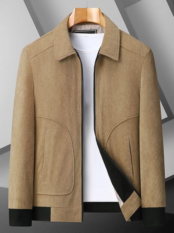 Herren Plus Size Corduroy Reversweste - Frühling/Herbst Stil