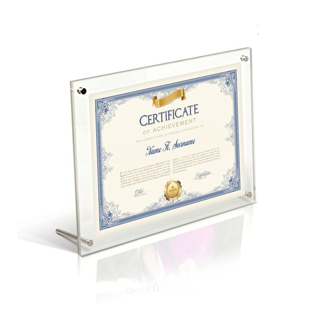 Wall Mounted Tabletop Vertical Horizontal Acrylic Photo Frame Postcard Photo Frame Poster Frame Picture Frame 3 Pieces