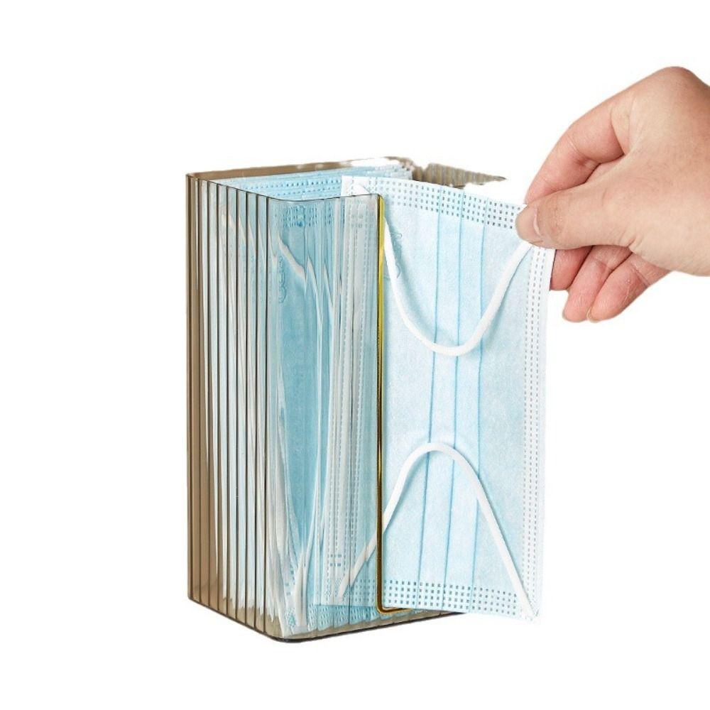 Light Luxury Napkin Holder Wall-Mounted Facial Paper Organiser Tissue Box  for Kitchen Bathroom