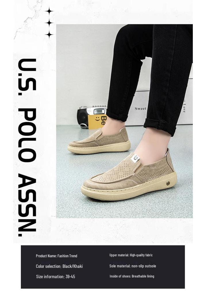 Men's Summer Breathable Slip-On Canvas Shoes - Casual, Fashionable, and Comfortable