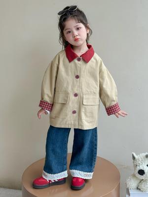 Girls' Spring & Autumn Trench Coat 2025 - New Style for Little Girls & Babies, Children's Outerwear