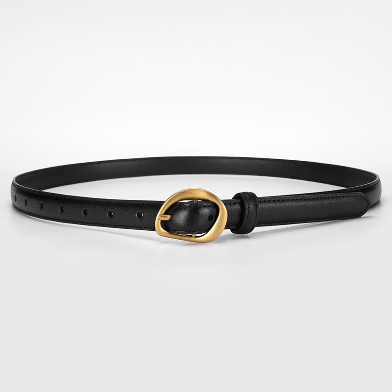 New women s belt - genuine top grain leather belt - ladies  leather belt with alloy buckle 105cm чёрный