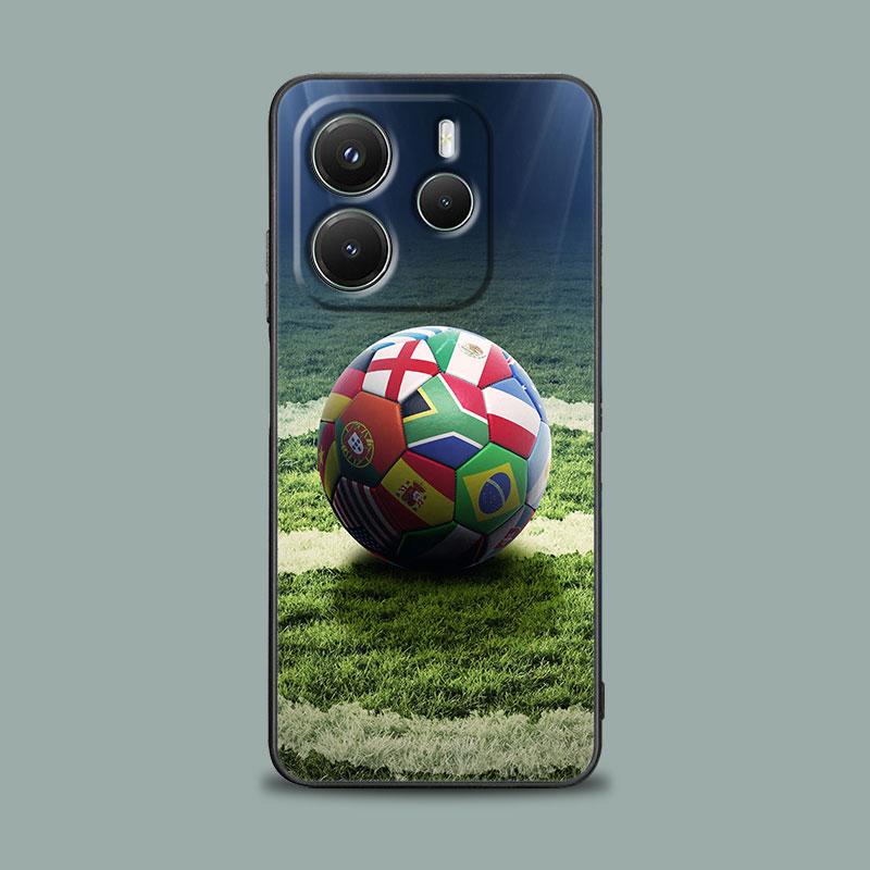 Football Field Soccer Ball Phone Case for Xiaomi Redmi 14C 12C 10C 13C 4G Redmi Note 14 13 12 11 10 Pro Plus 5G 12S 11S 9S Cover