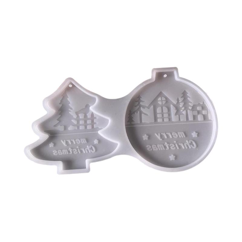 

Christmas Tree Silicone Mould Round Heart Shape for Holiday Ornament Candle Soap Crafting Food Grade Materials
