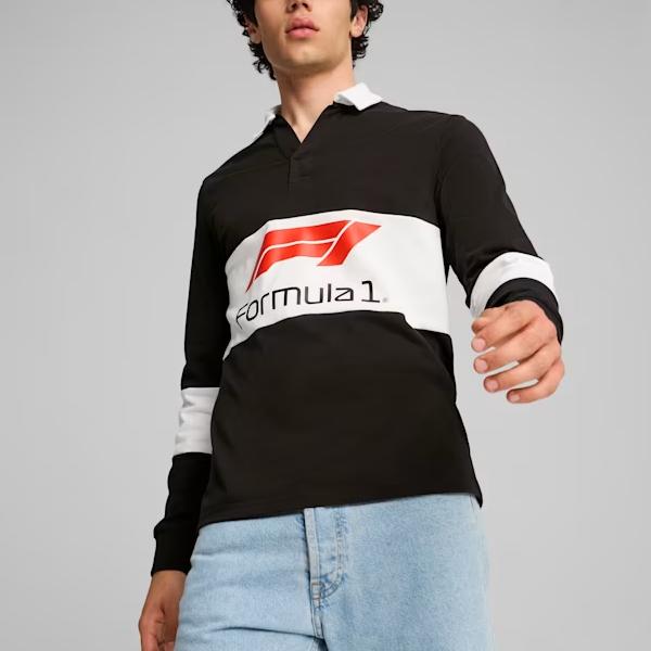 Puma F1 SS24 F1® Series Comfortable Fashion Long Sleeve Rugby Shirt Men tops Black 627247-01