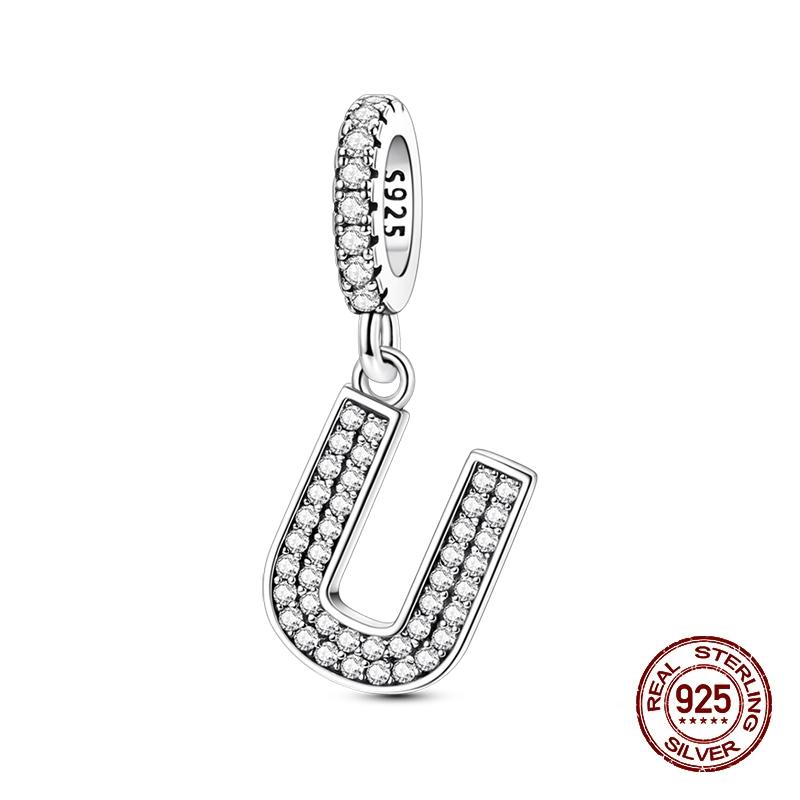 Classic Copper 26 Letters A-Z Alphabet Charms Beads Fit Original Bracelet Bangle Necklace Dangle Women Jewelry Gift