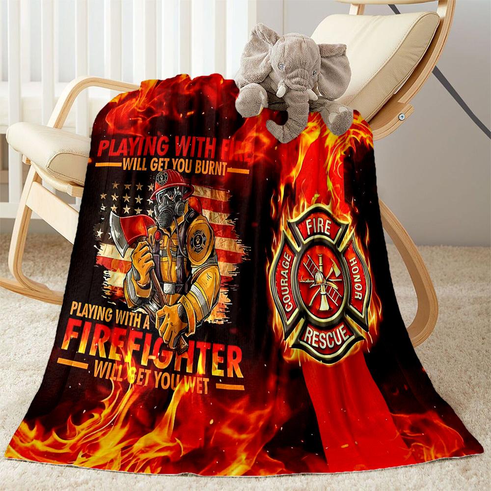 Firefighter Tribute Blankets are suitable for living rooms,making them an ideal choice for outdoor travel and gifts.
