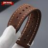 18/19/20/21/22/24mm Cowhide Watch Bands Vintage Racing Leather Watch Strap for Seiko Quick Release Breathable Porous Watchband