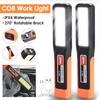 Lampe de travail LED COB puissante, lampe de travail pour Garage et voiture, lampe de poche Rechargeable par USB, torche magnétique, lumière d'urgence, voyant d'avertissement