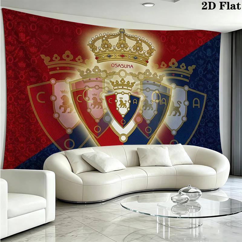 Osasuna Wall Tapestry Aesthetic Wall Hanging Printed Fabric Blanket Decorative Tapestries for Bedroom Living Room Home Decor