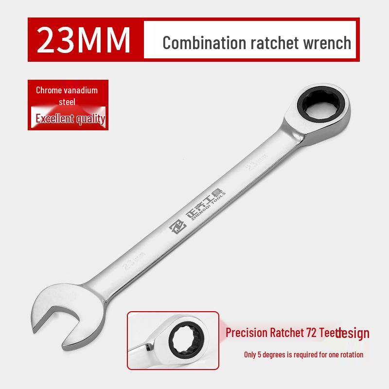 Quick Ratchet Double End Wrench Set 13mm – Full Auto Repair Tool with 10 Wrench Sizes