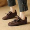 Fashion 2025 Leisure Loafers Flats Shoes Woman Suede Leather Slip-on Loafers Casual Moccasins Female Flats Shoes Comfort Spring Shoes