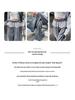 Petite Gray Lace Panel Polka Dot Loose Wide-Leg Sweatpants for Women
