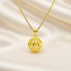 Elegant Sand Gold Hydrangea Pendant Necklace for Women - Simple, Versatile Clavicle Chain Jewelry