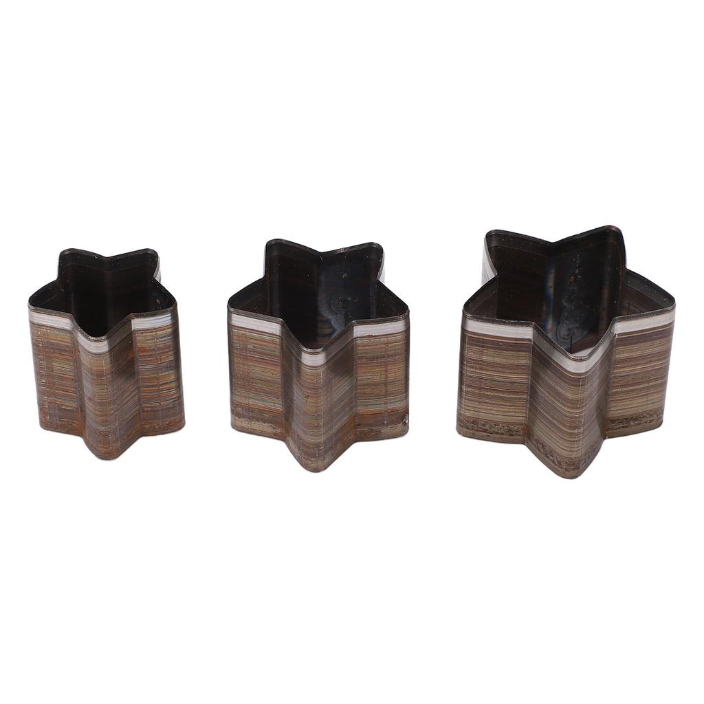 3 Stück Leder Stanzform Set 5-zackige Sternform Scharfer Legierter Stahl Leder Stanz- und Schneidform Kit