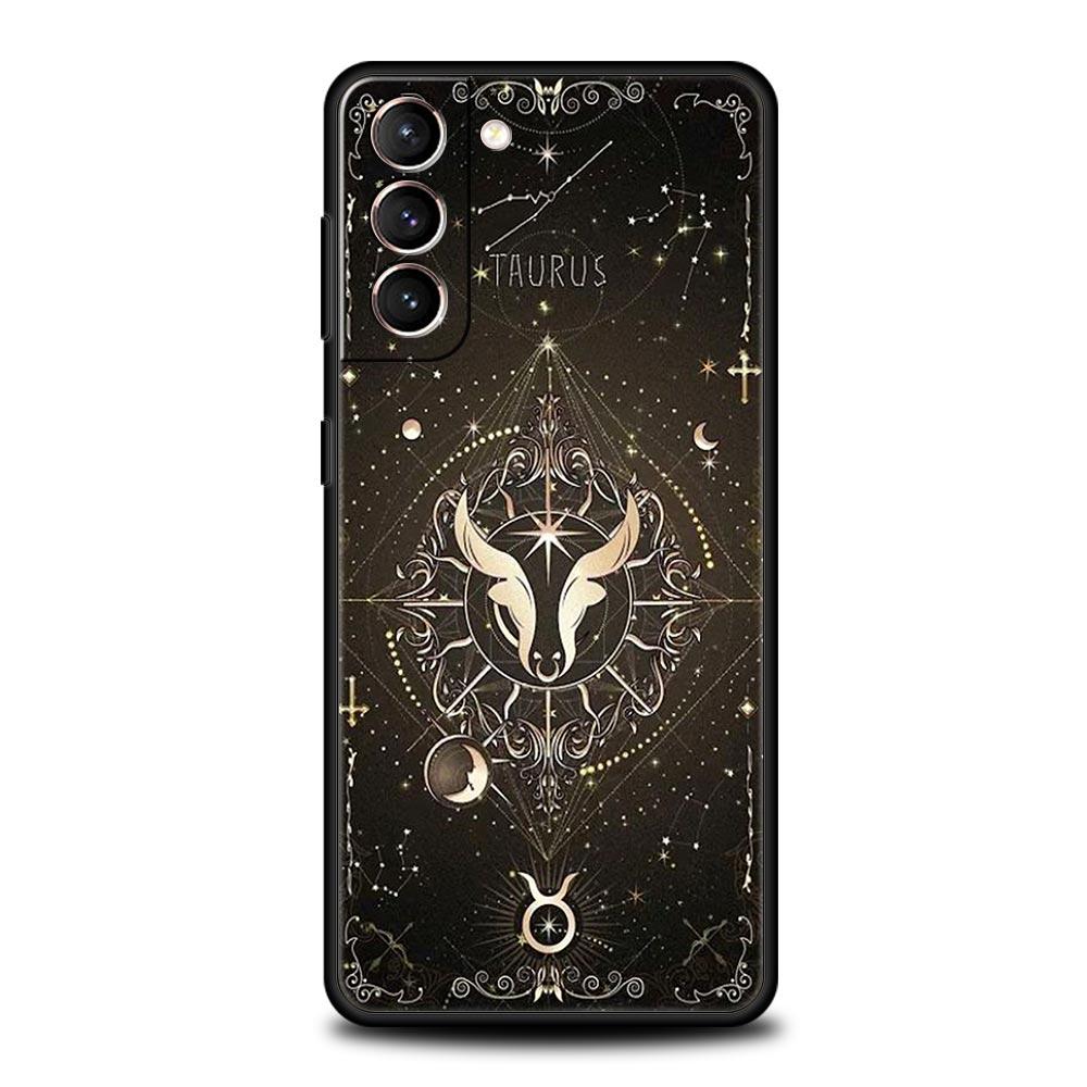 Constellation Phone Case For Samsung Galaxy S26 Ultra S25 Plus S24 FE S23 S22 5G S21 S20 Cover Black Soft
