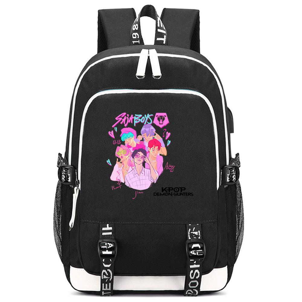 Anime Cute K-Pop Demon Hunters Printed Large Capacity Backpack for Teenger Student Girl Boy Schoolbag Bookbag Kid Gift Women Waterproof Travel Bag