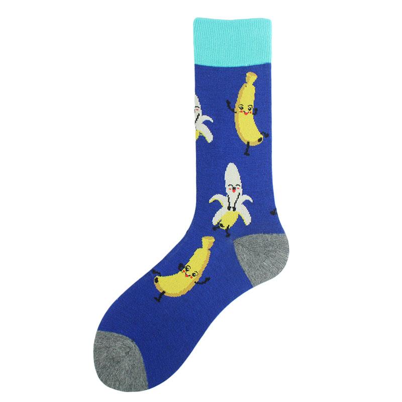Cool Hip Hop Crew Socks Men Funny Animal Squirrel Shark Dinosaur Boxing Dog Fortune Cat Sokken Harajuku Divertidos Chaussette