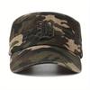 1pc Embroidered Camouflage UV Protection Mesh Breathable Flat Cap, Suitable For Outdoor Activities, For Men Women