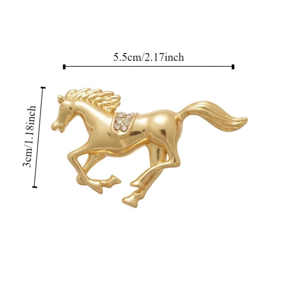 Chinese New Year Metal Horse Brooch Jewelry Accessories Animal Lapel Pins  New Year Gifts